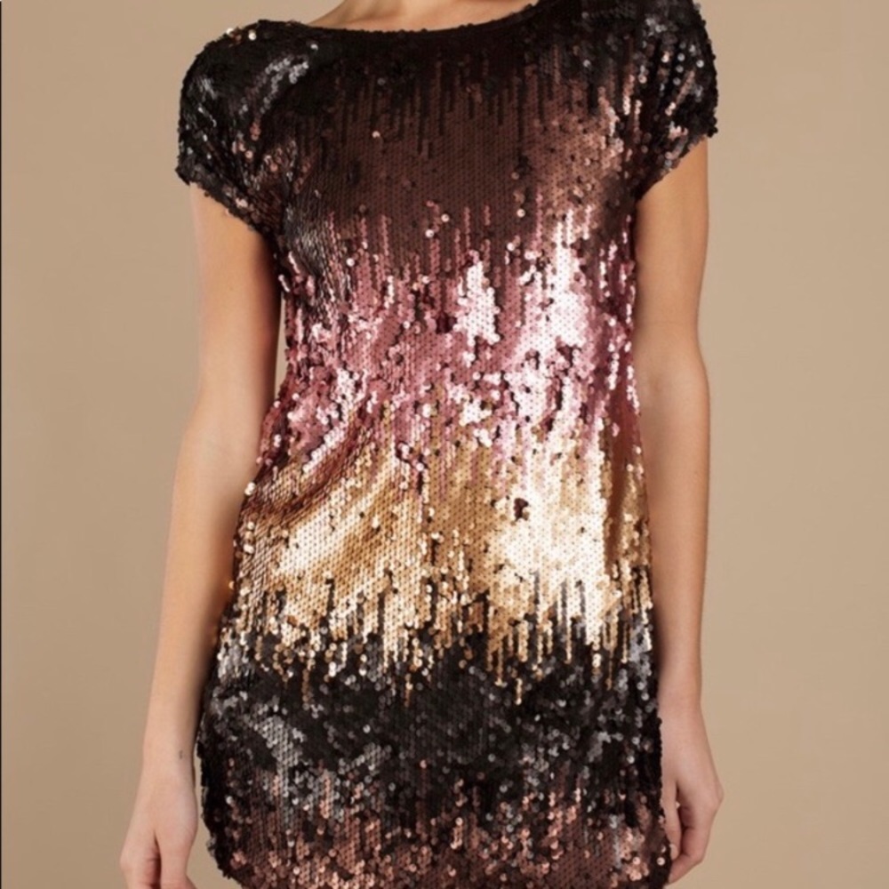 TOBI Shine Me Up MULTI-SEQUIN MINI DRESS